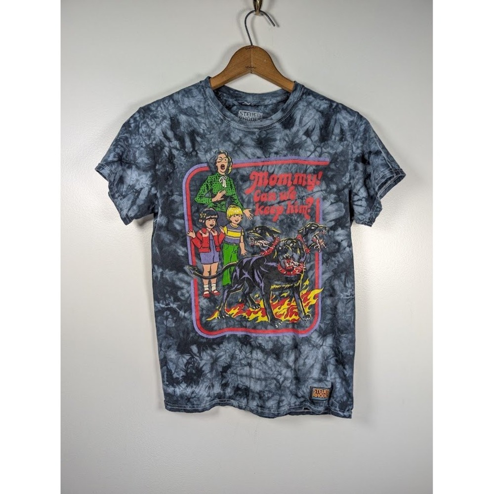 Steven Rhodes T shirt Size Small Tie Dye Retro Horror Halloween Dark Humor‎ Goth